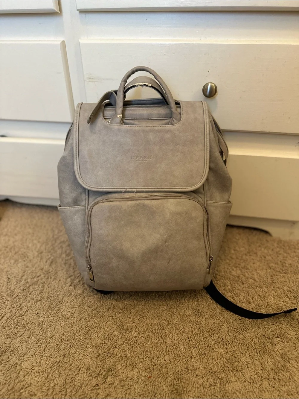 Light Gray Women’s Baby Backpack Diaper Bag - 2-in-1 Carry